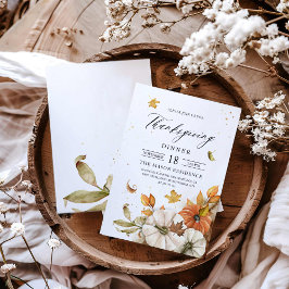 感謝祭ディナーパンプキンテーマ招待状 招待状