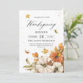 感謝祭ディナーパンプキンテーマ招待状 招待状 (スタンド正面)