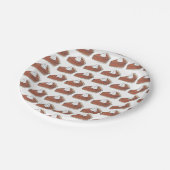 感謝祭ディナーパンプキンパイスライス食品デザート ペーパープレート (アングル)