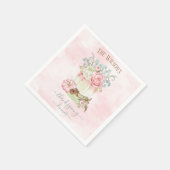 感謝祭ディナーパンプキンピンクグリーンナプキン スタンダードカクテルナプキン (角)