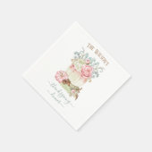 感謝祭ディナーパンプキンピンクグリーン スタンダードカクテルナプキン (角)