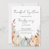 感謝祭ディナーパンプキン招待状テンプレート 招待状 (正面)