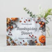 感謝祭ディナーパンプキン招待状 招待状 (スタンド正面)