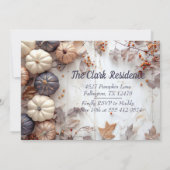 感謝祭ディナーパンプキン招待状 招待状 (裏面)