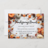 感謝祭ディナーパンプキン招待状 招待状 (正面)