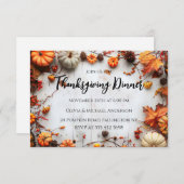 感謝祭ディナーパンプキン招待状 招待状 (正面/裏面)