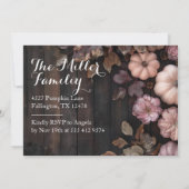 感謝祭ディナーパンプキン招待状 素朴 招待状 (裏面)