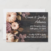 感謝祭ディナーパンプキン招待状 素朴 招待状 (裏面)