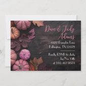 感謝祭ディナーパンプキン招待状 素朴 招待状 (裏面)