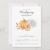 感謝祭ディナーパンプキン秋 招待状 (正面)