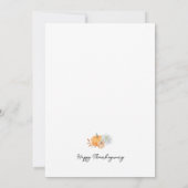 感謝祭ディナーパンプキン秋 招待状 (裏面)