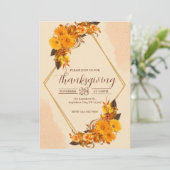 感謝祭ディナーパーティの招待状 招待状 (スタンド正面)