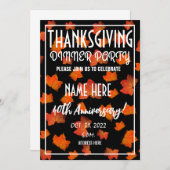 感謝祭ディナーパーティの招待状 招待状 (正面/裏面)