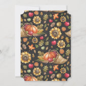 感謝祭ディナーパーティの招待状 招待状 (裏面)