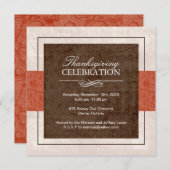 感謝祭ディナーパーティの招待状 招待状 (正面/裏面)