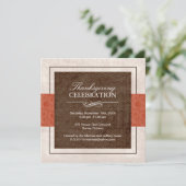 感謝祭ディナーパーティの招待状 招待状 (スタンド正面)