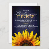 感謝祭ディナーパーティの招待状 招待状 (正面/裏面)