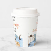 感謝祭ディナーパーティーのパーソナライズ名 紙コップ (左)