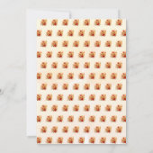 感謝祭ディナーパーティーオレンジ秋フローラブーツ 招待状 (裏面)