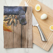 感謝祭ディナーパーティーオレンジ素朴ヴィンテージ キッチンタオル (四つ折り)