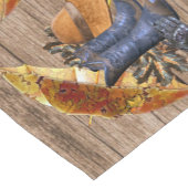 感謝祭ディナーパーティーオレンジ素朴ヴィンテージ ショートテーブルランナー (コーナー)