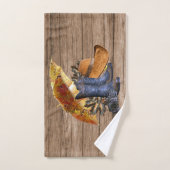 感謝祭ディナーパーティーオレンジ素朴ヴィンテージ バスタオルセット (ハンドタオル)