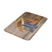 感謝祭ディナーパーティーオレンジ素朴ヴィンテージ バスマット (アングル)