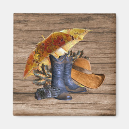 感謝祭ディナーパーティーオレンジ素朴ヴィンテージ マグネット