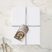 感謝祭ディナーパーティーカラフルフローラトルコ ギフトタグ (より糸付き)