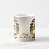 感謝祭ディナーパーティーカラフルフローラトルコ コーヒーマグカップ (中央)