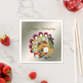 感謝祭ディナーパーティーカラフルフローラトルコ スタンダードカクテルナプキン (インサイチュ)