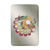 感謝祭ディナーパーティーカラフルフローラトルコ バスマット (正面縦)