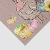 感謝祭ディナーパーティーターキーパンプキンピンクタン 薄葉紙 (詳細)