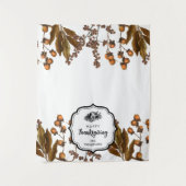 感謝祭ディナーパーティービュッフェテーブルランナー タペストリー (正面)