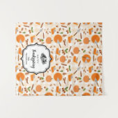 感謝祭ディナーパーティービュッフェテーブルランナー タペストリー (正面(横))