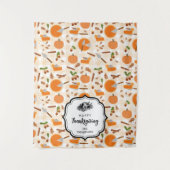 感謝祭ディナーパーティービュッフェテーブルランナー タペストリー (正面)