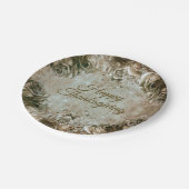 感謝祭ディナーパーティーフローラ素朴ヴィンテージ ペーパープレート (アングル)