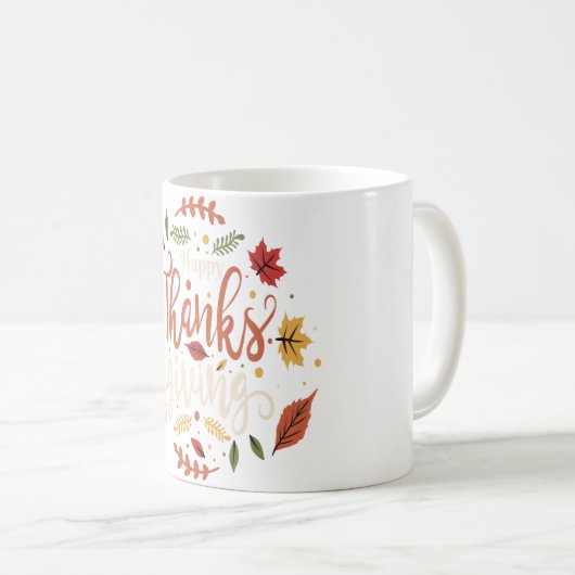 感謝祭ディナーパーティー家族の休日のギフト コーヒーマグカップ (正面右)