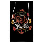 感謝祭ディナーパーティー家族の休日のギフト スモールペーパーバッグ (正面)