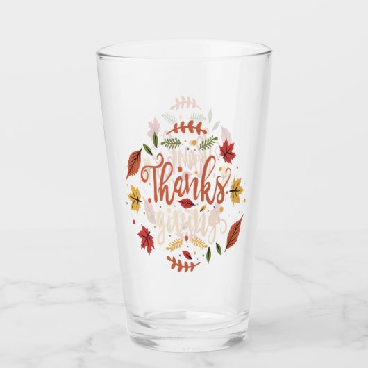 感謝祭ディナーパーティー家族の休日のギフト タンブラーグラス (正面)