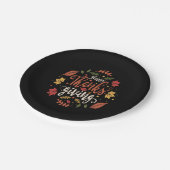 感謝祭ディナーパーティー家族の休日のギフト ペーパープレート (アングル)