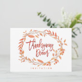 感謝祭ディナーパーティー紅葉幾何学的 招待状 (スタンド正面)
