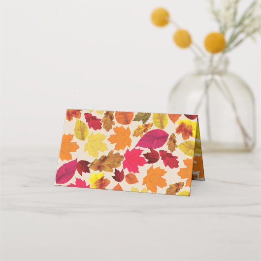 感謝祭ディナーパーティー紅葉 プレイスカード (裏面)