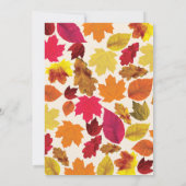 感謝祭ディナーパーティー紅葉 招待状 (裏面)