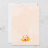 感謝祭ディナーパーティー食べターキーのパイ 招待状 (裏面)