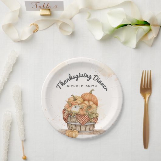 感謝祭ディナーパーティー ペーパープレート (ウェディング)