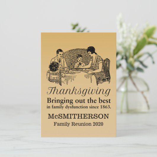 感謝祭ディナーファミおもしろいリー懇親会招待 招待状 (スタンド正面)