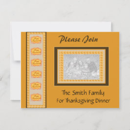 感謝祭ディナーフォト招待状 招待状