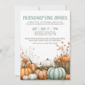感謝祭ディナーフレンドサイディングパーティー 招待状 (正面)