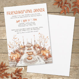 感謝祭ディナーフレンドディナーパーティー 招待状